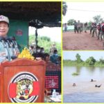 កងទ័ពហ្វឹកហាត់ ធ្វើលំហាត់សមយុទ្ធជំនាញសង្គ្រោះគ្រោះមហន្តរាយដោយទឹកជំនន់ ឆ្នាំ២០២២